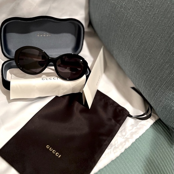 NWT Authentic GUCCI Full Inclusion  Sunglasses Oval Shape new with tags ATTACHED - Picture 9 of 16